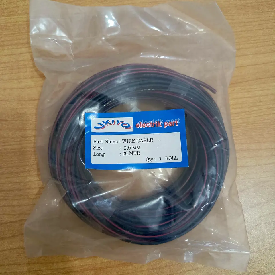 KABEL 2MM 20METER/ROLL HITAM UKIYO null KABEL UKIYO