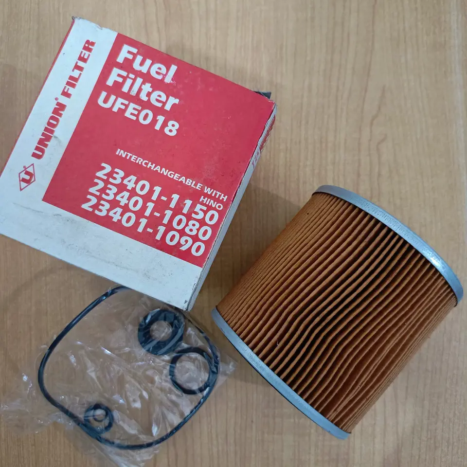 FUEL FILTER HINO RANGER/JUMBO/H07C UNION 23401-1150 / 23401-1151 / 23401-1080 / 23401-1090 / UFE018 / F1304 FILTER SOLAR/FILTER BENSIN/FUEL FILTER/WATER SEPARATOR / FF UNION FILTER