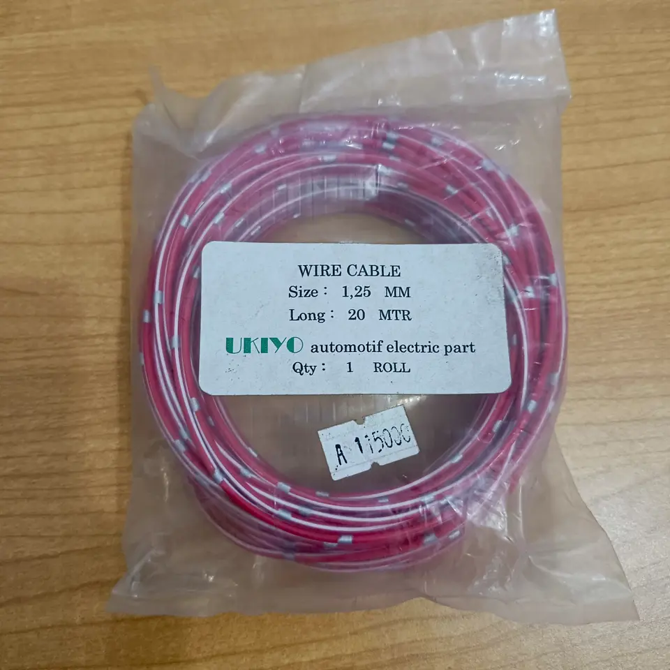 KABEL 1.25MM 20METER/ROLL MERAH UKIYO null KABEL UKIYO