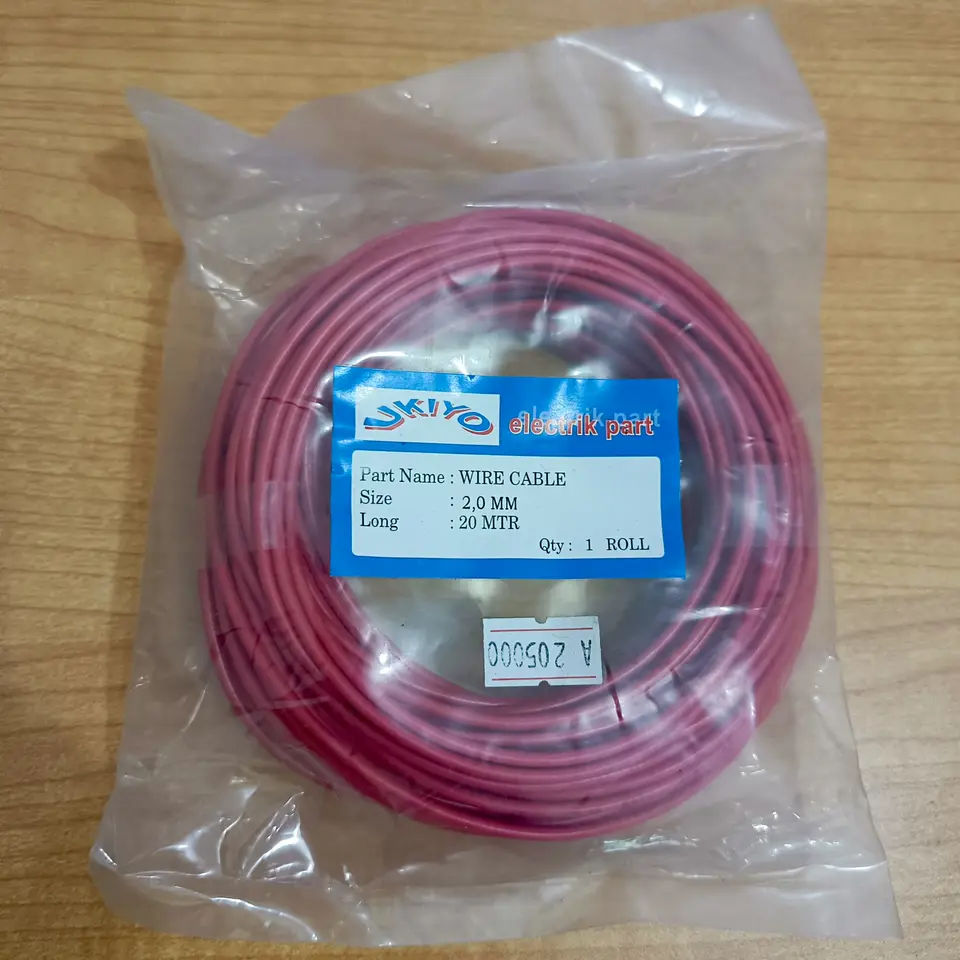 KABEL 2MM 20METER/ROLL MERAH UKIYO null KABEL UKIYO