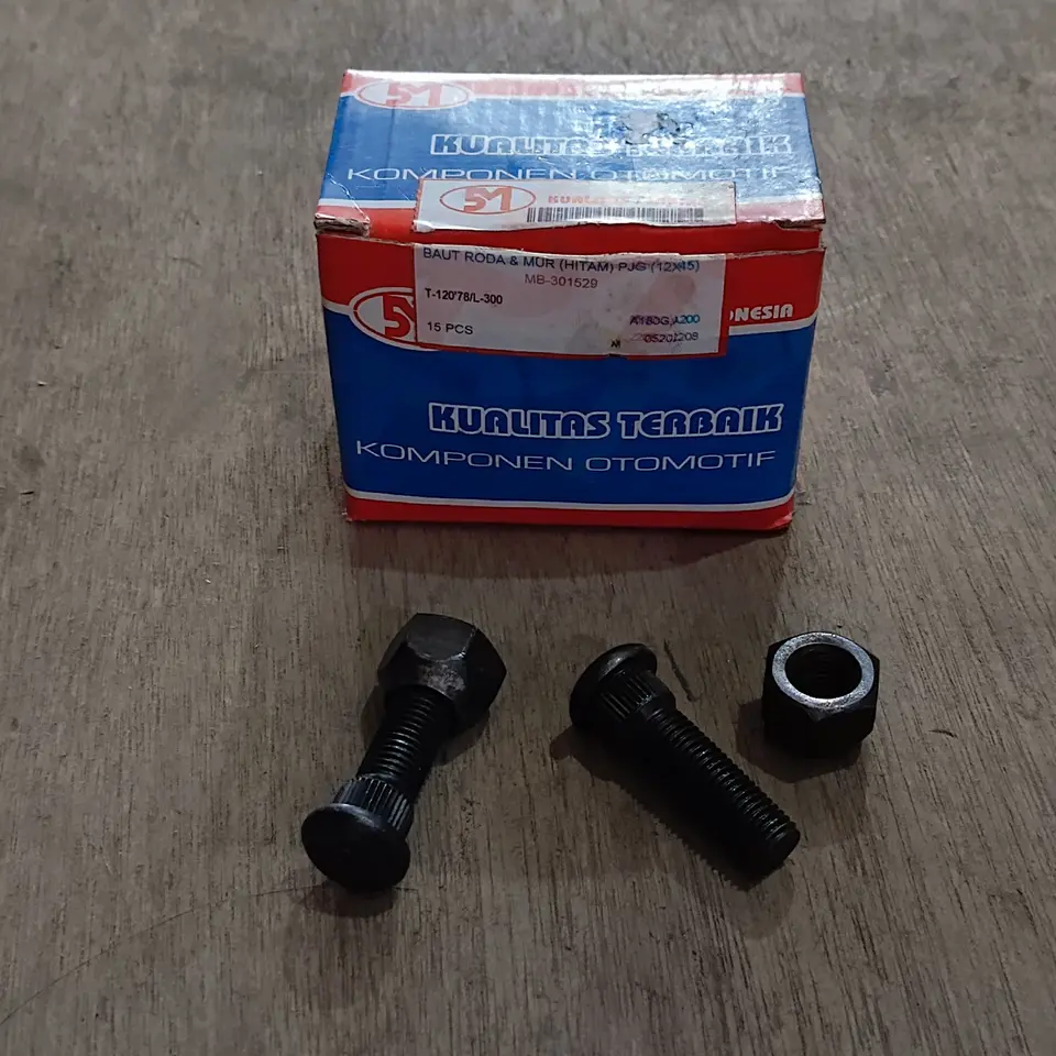 BAUT RODA + MUR L300 / T120SS  (12*45) 5M MB301529 BAUT RODA / NUT BOLT / MUR RODA 5M