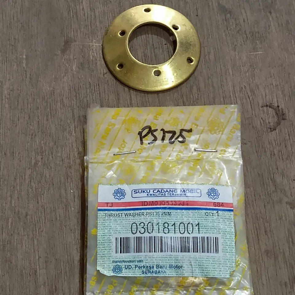 WASHER / RING PS125/135 (KECIL/BOLONG/2 MM) PB 030181001 RING GARDAN / WASHER PINION / BESAR/ KECIL PERKASA BARU (PB)