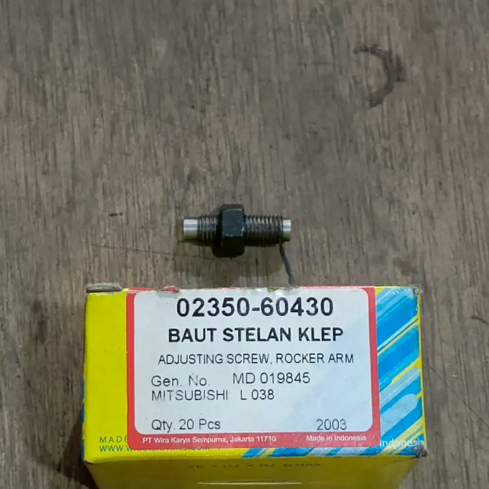 BAUT SETELAN KLEP L300B/T120SS/L038 02350-60430 / MD019845 BAUT SETELAN KLEP WAKASA