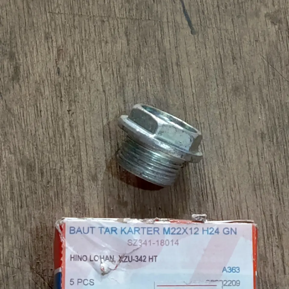 BAUT TAP KARTER (OLI) HINO 260/500 / XZU-342 HT 22*12MM  5M SZ341-18014 BAUT TAP GARDAN / OLI 5M