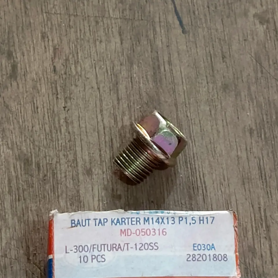 BAUT TAP KARTER (OLI) L300/FUTURA/T120SS M14X13 5M MD050316 BAUT TAP GARDAN / OLI 5M