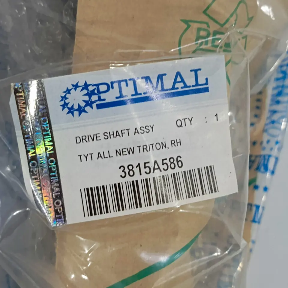 DRIVE SHAFT ASSY TRITON RH OPTIMAL 3815A586 DRIFT SHAFT / DRIVE SAF OPTIMAL