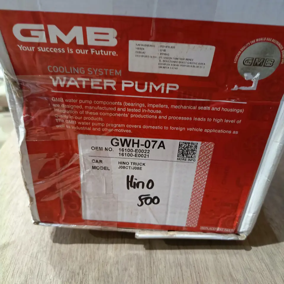 WATER PUMP HINO 500 / J08C GMB