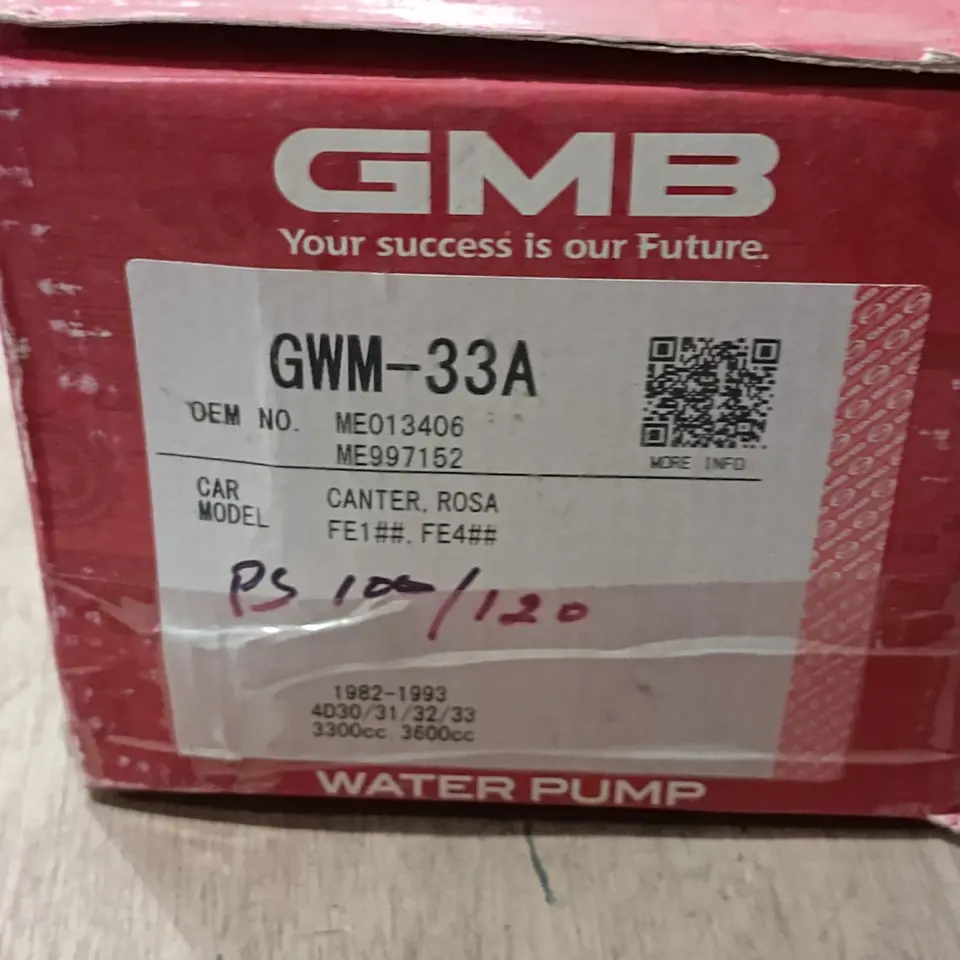 WATER PUMP PS 100/120 RAGASA /4D30/31/32/33 GMB