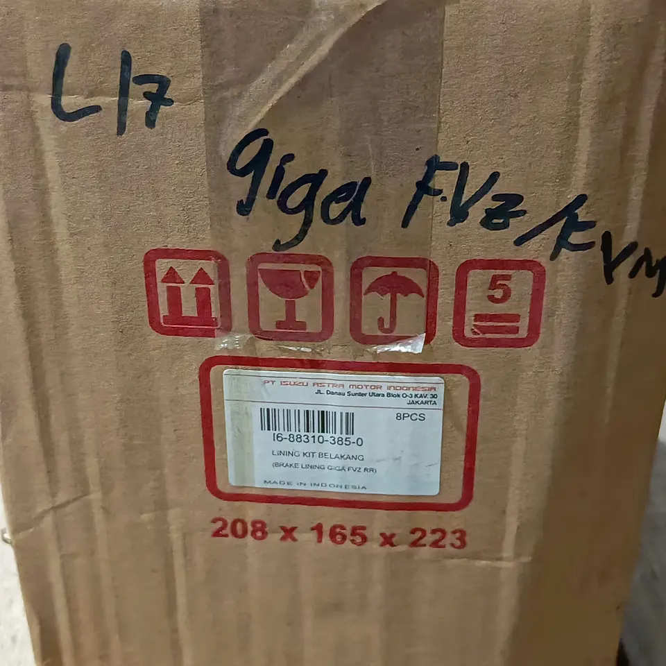 KAMPAS REM BELAKANG ISUZU GIGA FVZ/FVM (L17) +PAKU 136PCS (10X12) ISZ