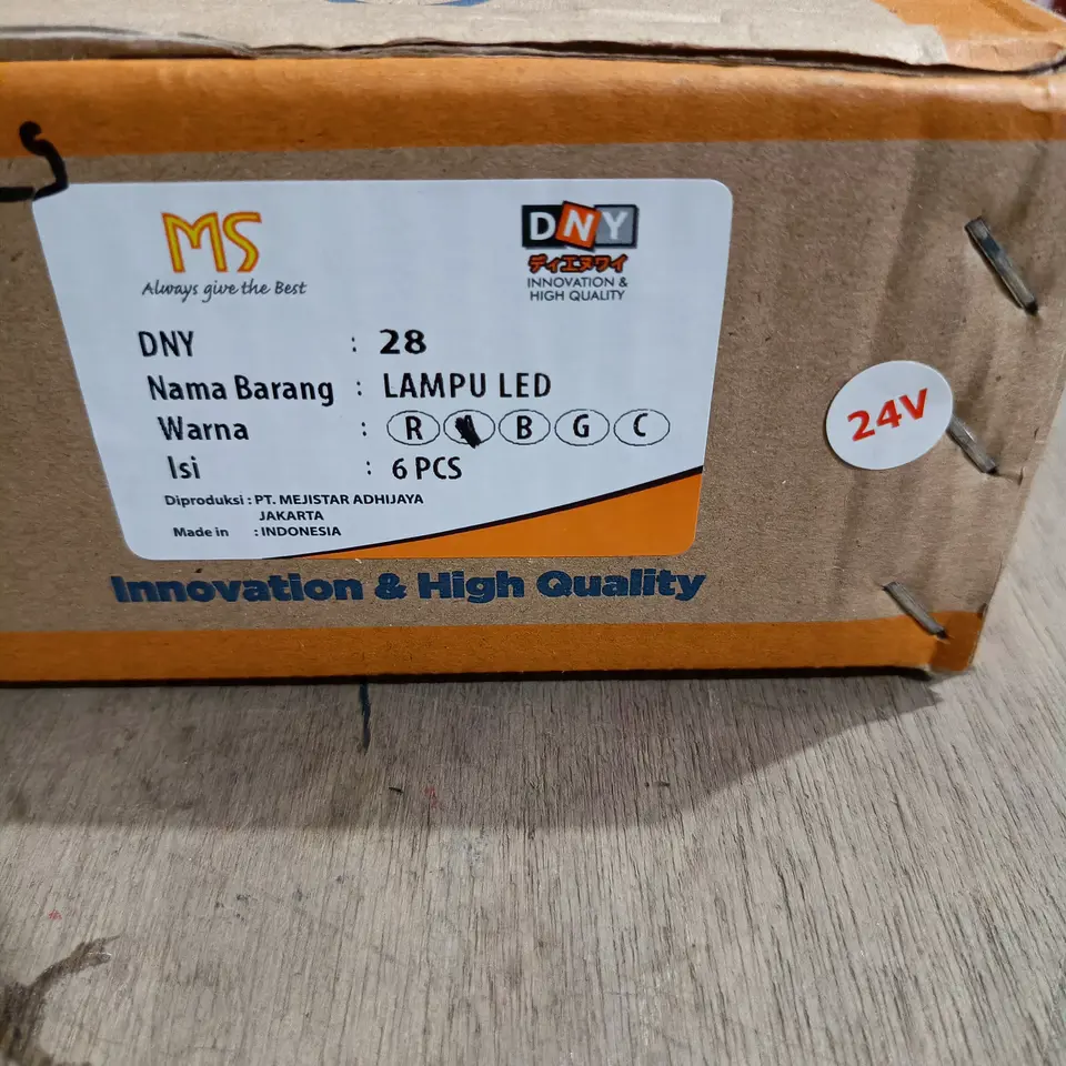 LAMPU BAK LED (AMBER/ORANGE/OREN/JINGGA) 24V DNY