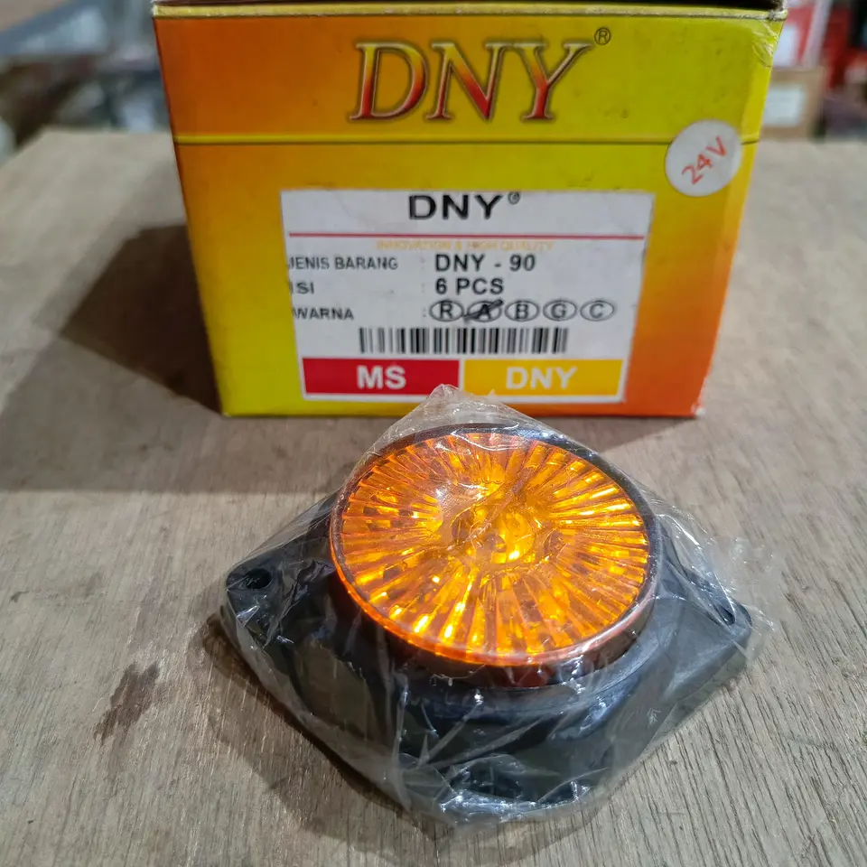 LAMPU BAK LED (AMBER/ORANGE/OREN/JINGGA) 24V DNY