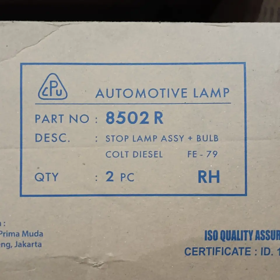 STOP LAMP ASSY COLT DIESEL FE79 PS 100/120 RH CPU