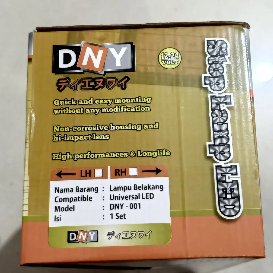STOP LAMP ASSY PS / CANTER / UNIVERSAL LED (PUTIH/MERAH/KUNING) 12-24V DNY RAM BESI