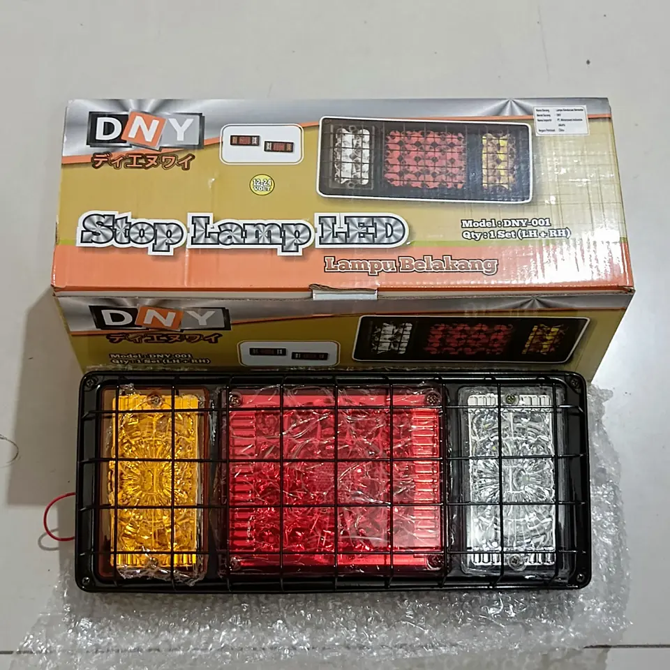STOP LAMP ASSY PS / CANTER / UNIVERSAL LED (PUTIH/MERAH/KUNING) 12-24V DNY RAM BESI