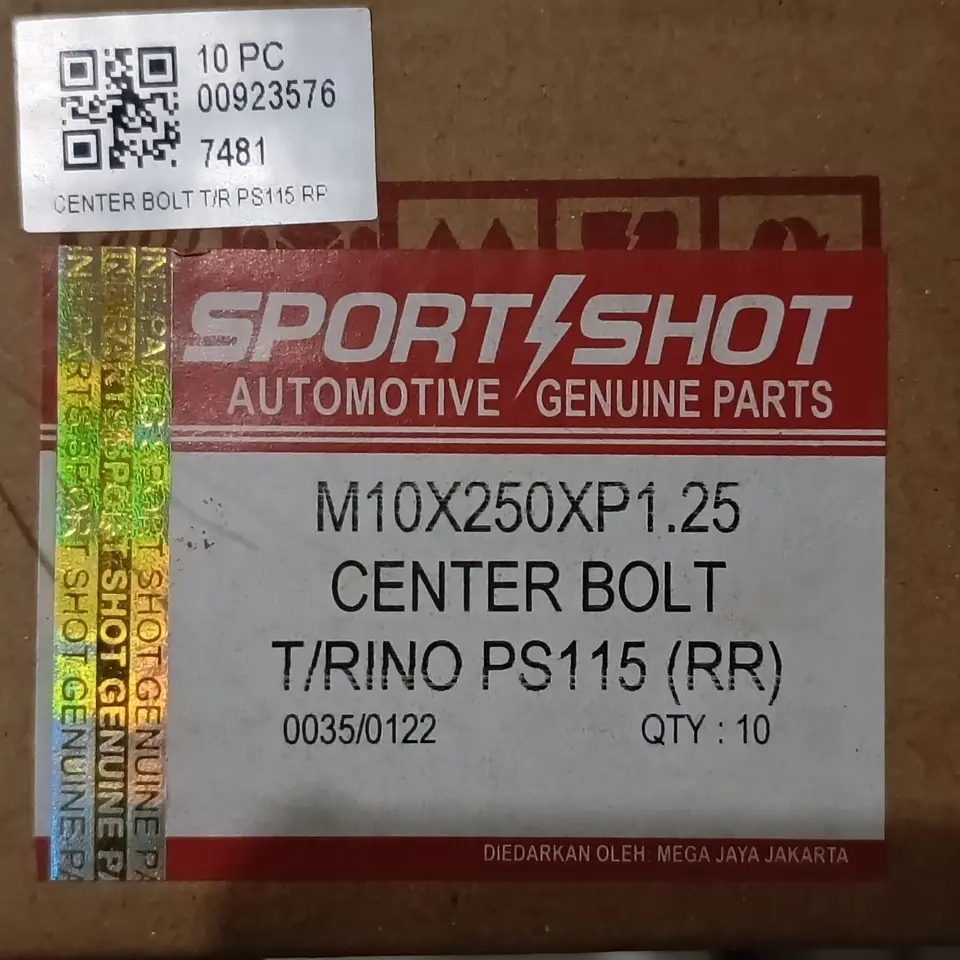 TUSUK PER BELAKANG DYNA 125/130/115 (M10*250*P1.25) SPORTSHOT null TUSUK PER / CENTER BOLT / TUSUK SATE SPORTSHOT
