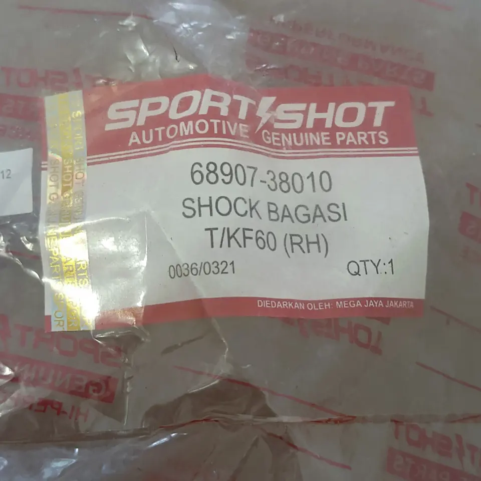 SHOCK BAGASI KIJANG KF60 L/R SPORTSHOT LH 68908-38010 / RH 68907-38010 SHOCKBREAKER / PEREDAM KEJUT / SOKBEKER SPORTSHOT