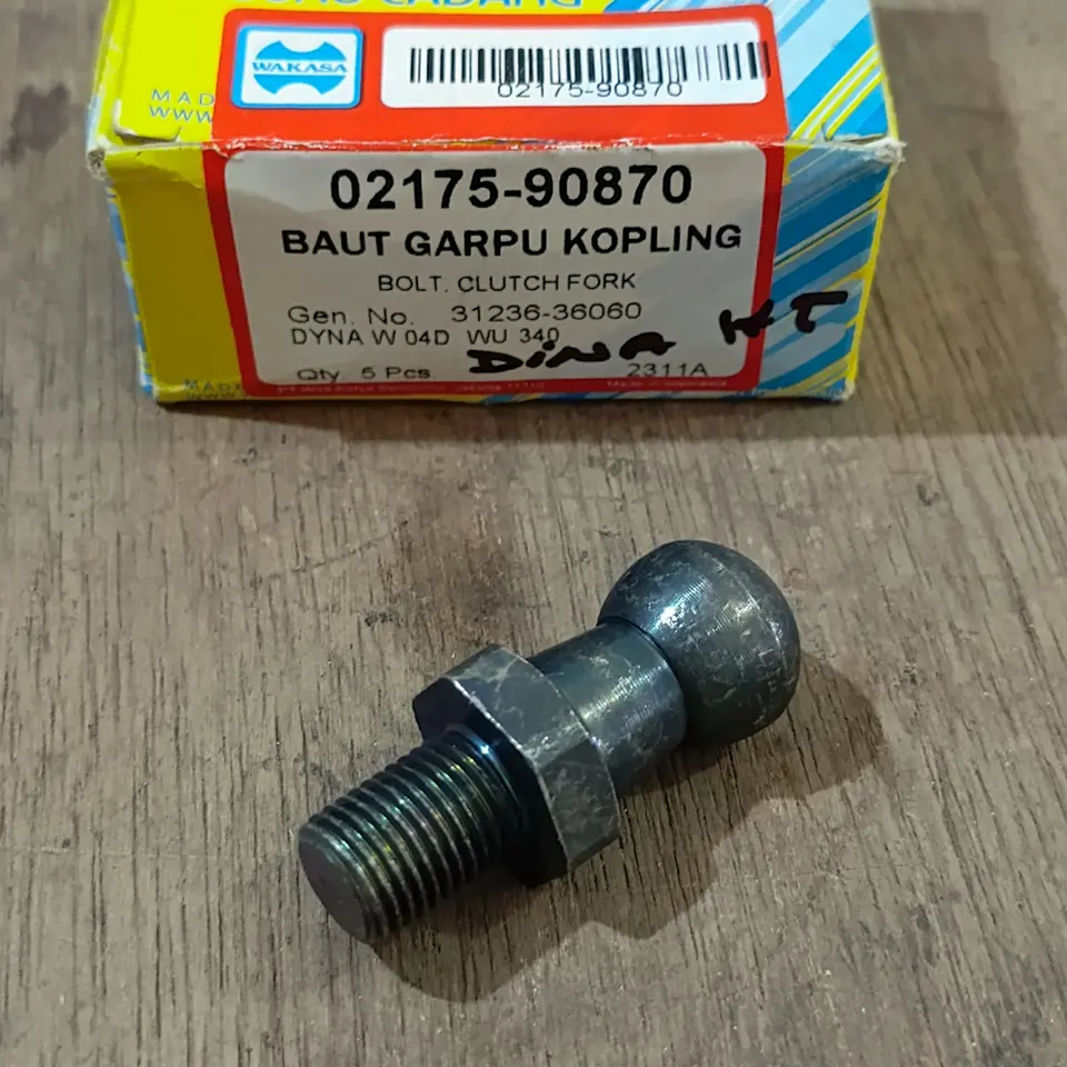 BAUT GARPU KOPLING DYNA HT 125/130 ST 110/115 WAKASA 31236-36060 / 02175-90870 BAUT GARPU KOPLING / BOLT CLUTCH FORK WAKASA