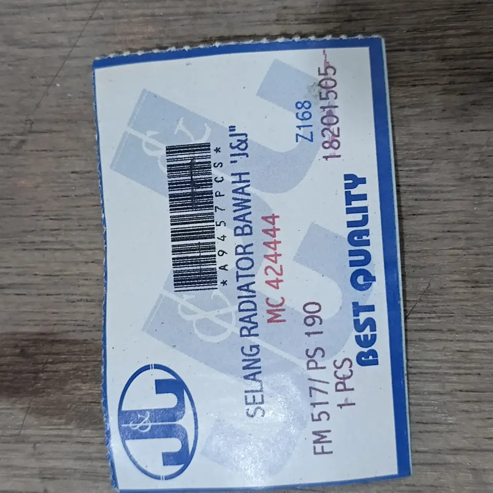 SELANG RADIATOR BAWAH FUSO PS 190 / FM 157 JJ (40*38) MC424444 SELANG RADIATOR / RADIATOR HOSE JJ