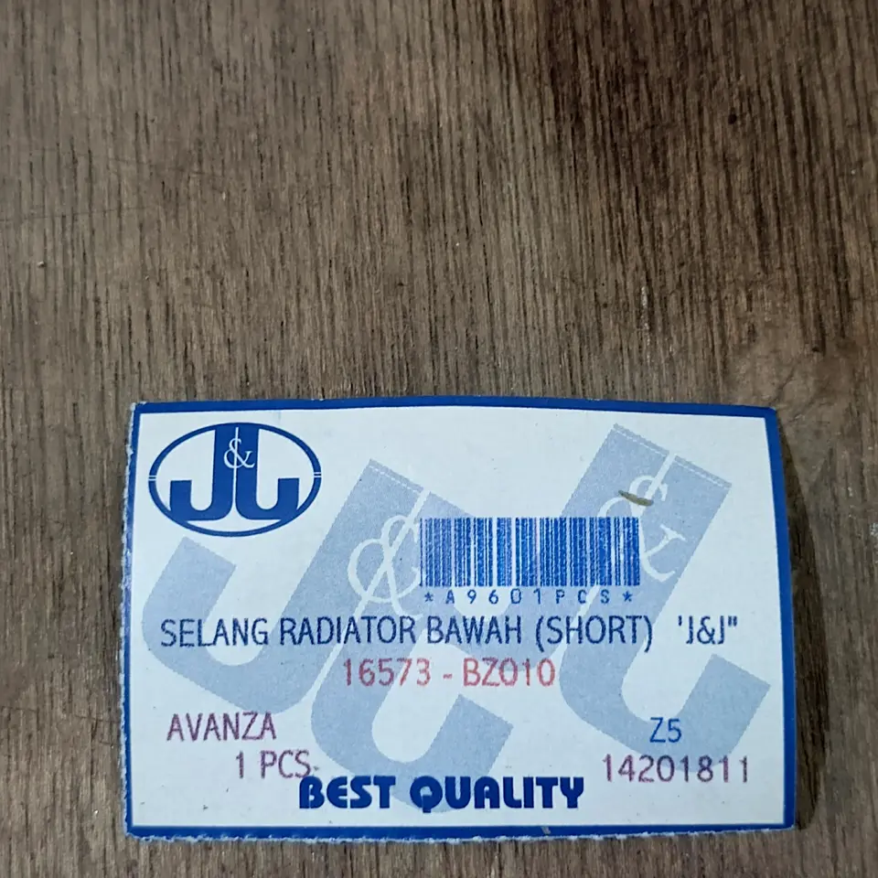 SELANG RADIATOR BAWAH AVANZA (PENDEK) JJ