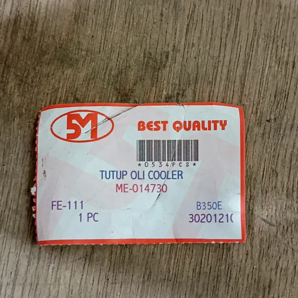 COVER / TUTUP OIL COOLER PS 100/120 LAMA /FE 111 / 4D30(PIPA/BAWAH) 5M