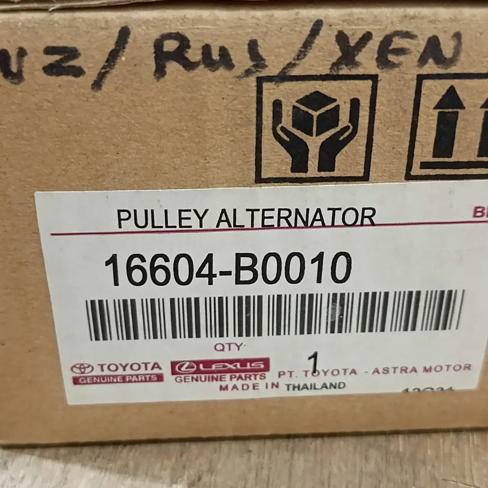 BEARING + PULLEY ALTERNATOR (DINAMO ISI) GRANMAX/TERIOS/RUSH/INOVA/AVANZA VELOZ/XENIA 1.5 (6 PK) (10.25*74*20) TOYOTA 16604-B0010 PULLEY TOYOTA