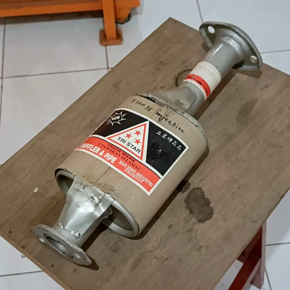MUFFLER DEPAN T120SS INJEKSI TRI STAR (20CM)