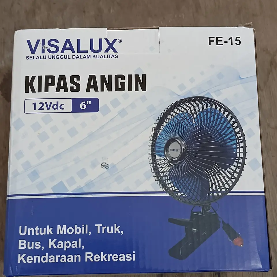 KIPAS ANGIN KABIN SINGLE 12V DC (6 INCH) VISALUX