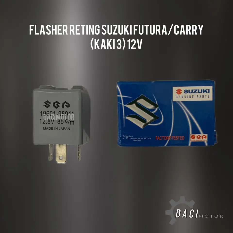 FLASHER RETING SUZUKI FUTURA/CARRY (KAKI 3)12V SUZUKI 19601-95911 FLASER/FLASHER RETING / SEN / SEIN SUZUKI