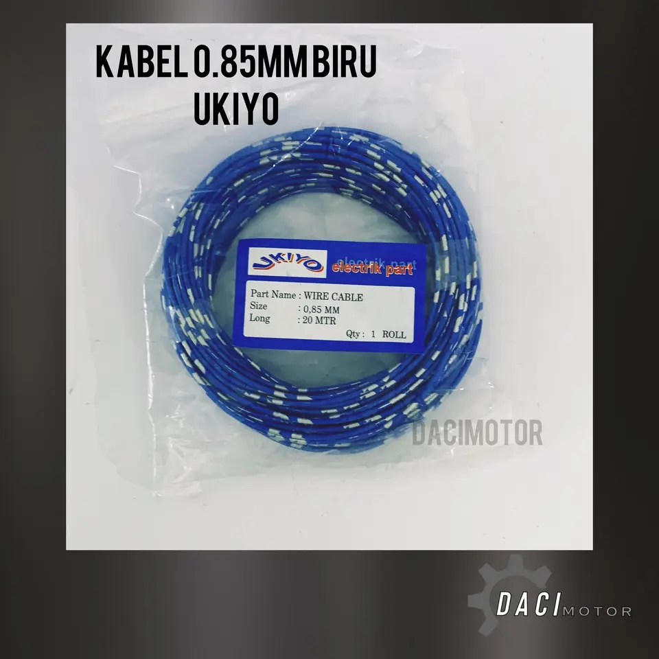 KABEL 0.85MM 20METER/ROLL BIRU UKIYO null KABEL UKIYO