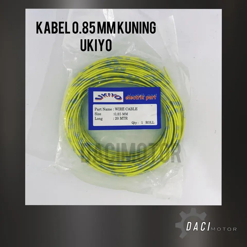 KABEL 0.85MM 20METER/ROLL KUNING UKIYO null KABEL UKIYO
