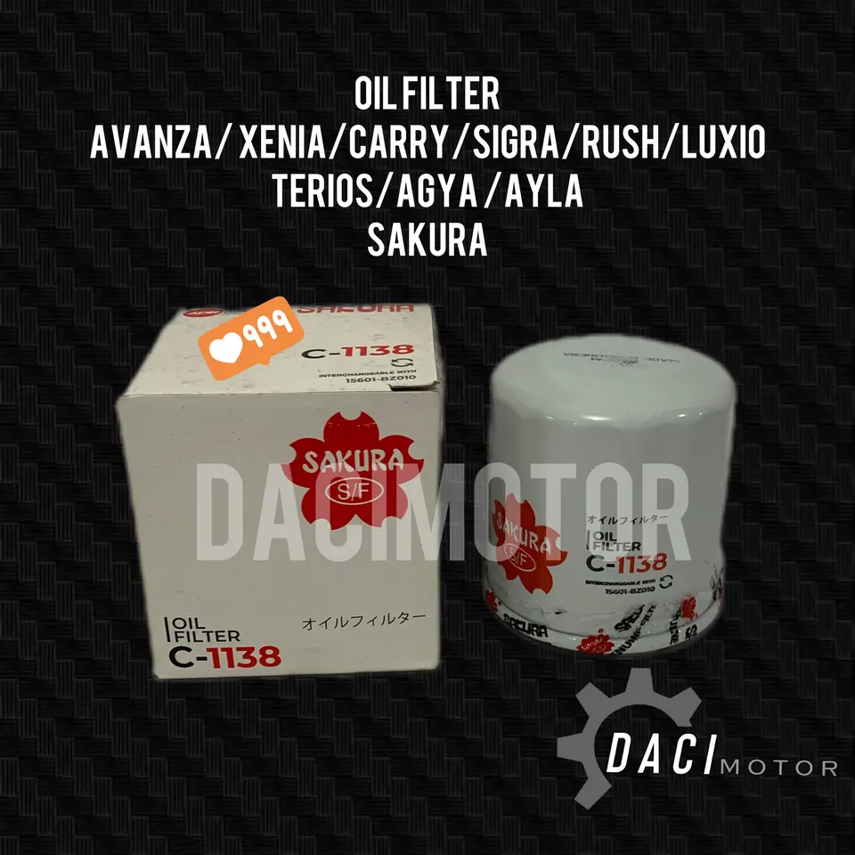 OIL FILTER AVANZA / GRANMAX/ CARRY/ XENIA /SIGRA/LUXIO/RUSH/TERIOS/AGYA/AYLA SAKURA