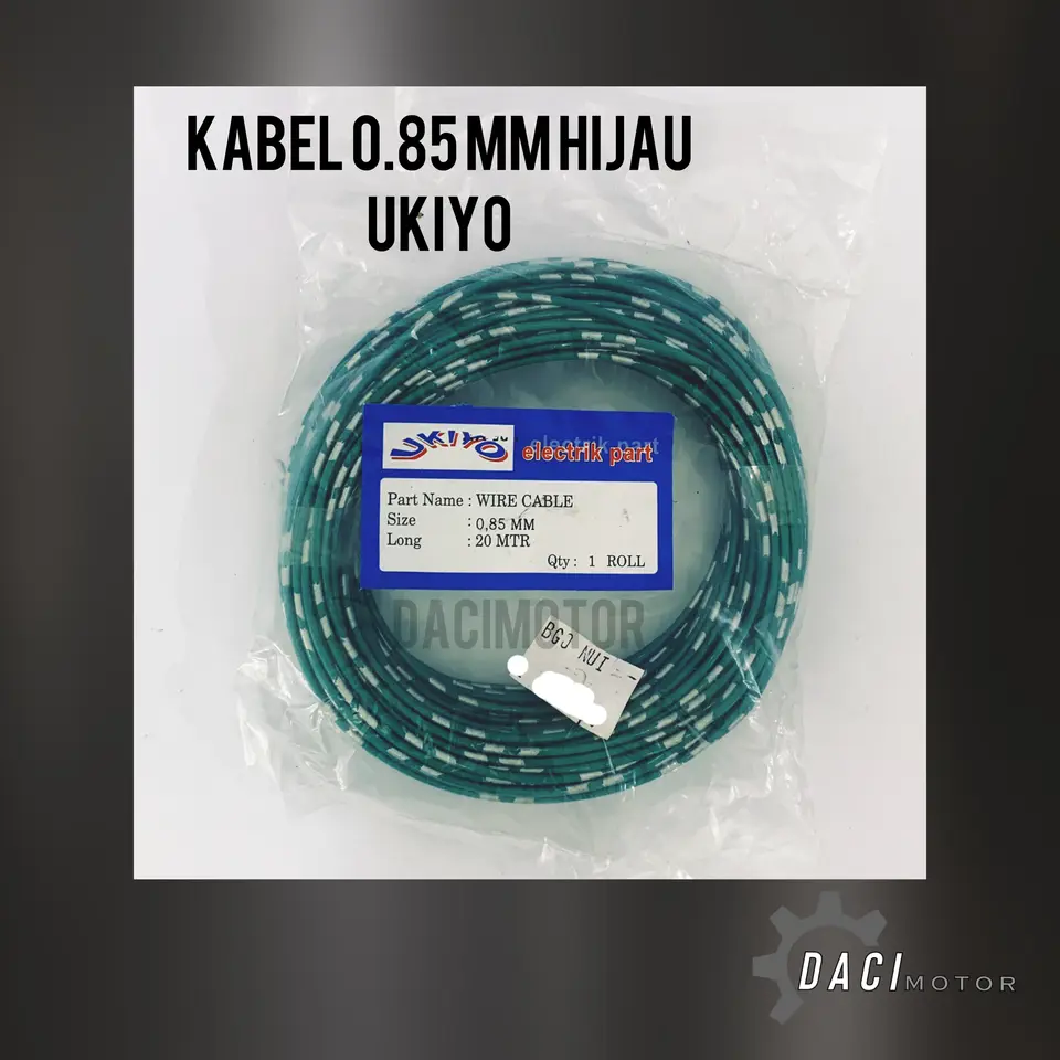 KABEL 0.85MM 20METER/ROLL HIJAU UKIYO null KABEL UKIYO