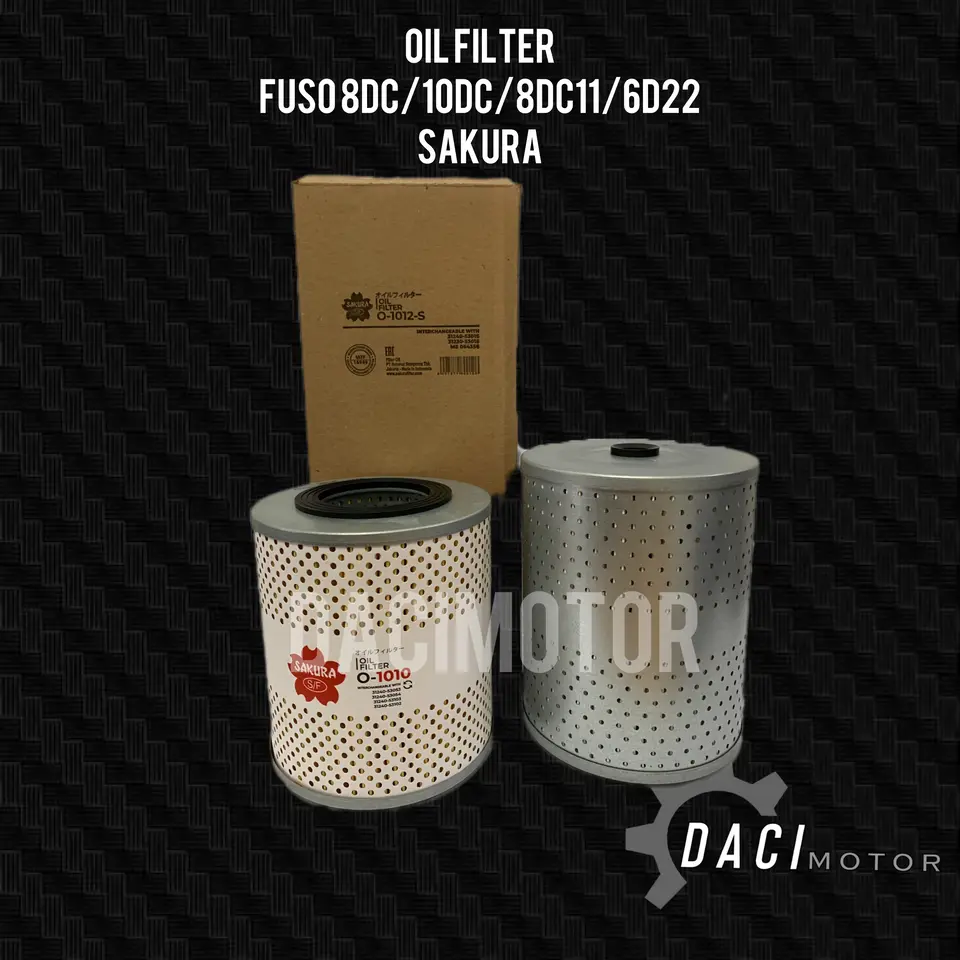 OIL FILTER 8DC/10DC/8DC11/6D22 SAKURA O1012S / 31240-53015 / 31230-53015 / ME064356 (O1010+O1011 ADA DI DALAM BOX) FILTER OLI / OIL FILTER/ OF SAKURA