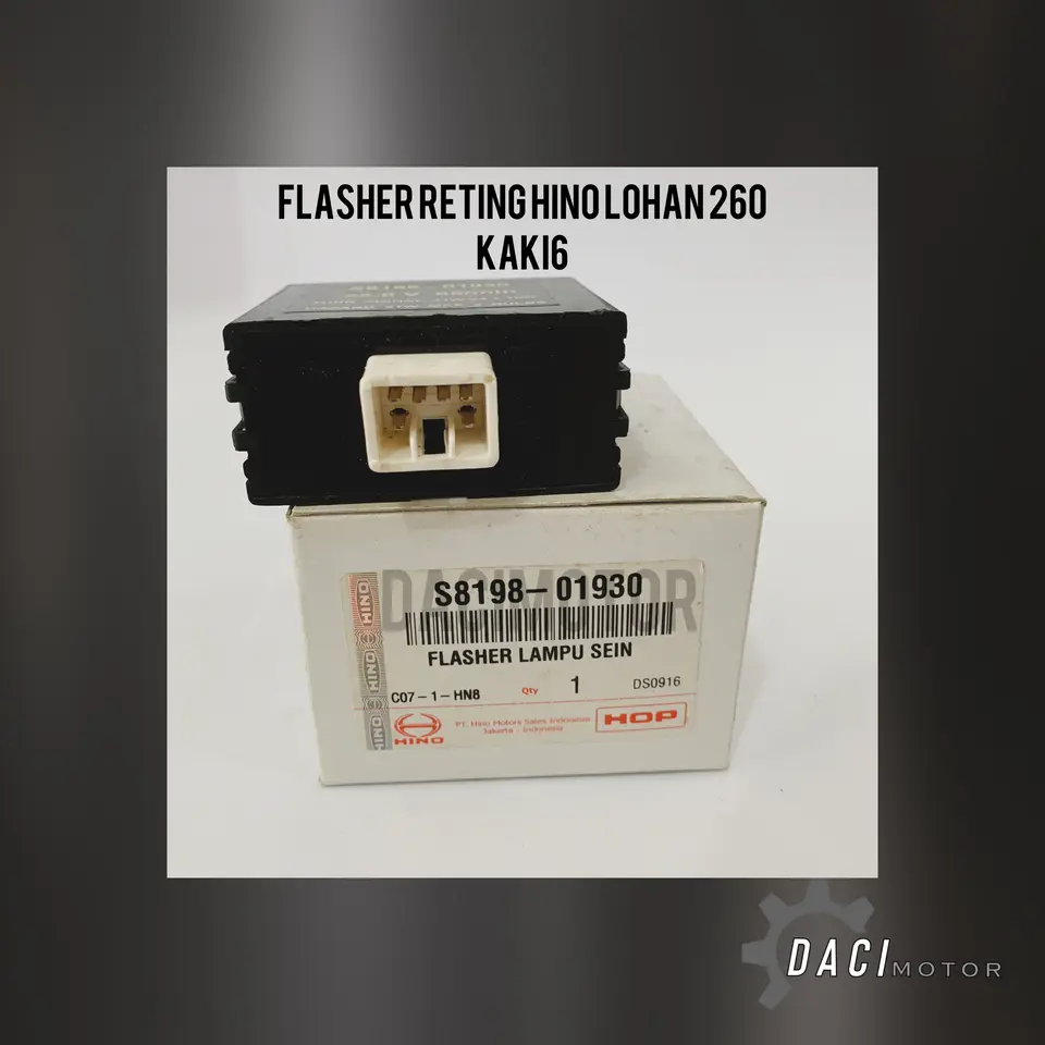 FLASHER RETING HINO LOHAN 260 (KAKI 6) S8198T-01930 FLASER/FLASHER RETING / SEN / SEIN HINO