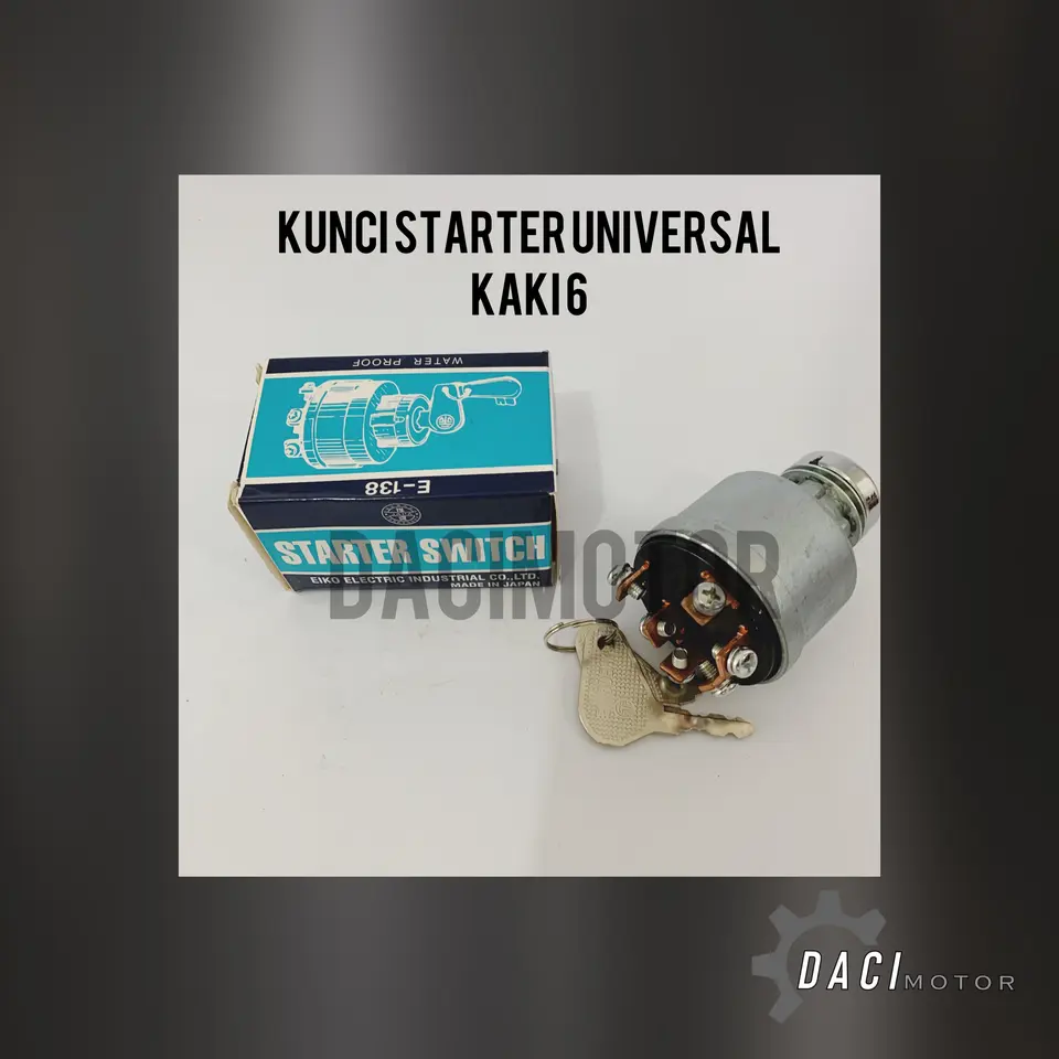 KUNCI KONTAK / SWITCH STARTER UNIVERSAL KAKI 6 E138 KUNCI KONTAK / STARTER SWITCH STARTER SWITCH
